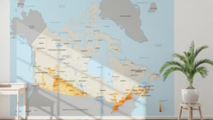 Canada Population Density Map Printable | Canada Demographic Map