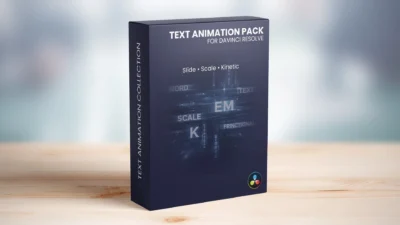 DaVinci Resolve Text Animation Pack - Character and Word Slide, Scale & Kinetic Titles (10 Presets)