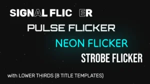 DaVinci Resolve Flicker Text Animation Pack - Neon, Signal, Pulse & Strobe Title Templates with Lower Thirds