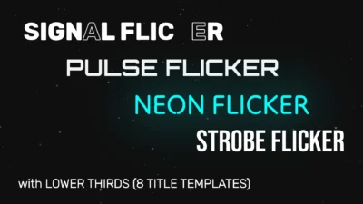 DaVinci Resolve Flicker Text Animation Pack - Neon, Signal, Pulse & Strobe Title Templates with Lower Thirds