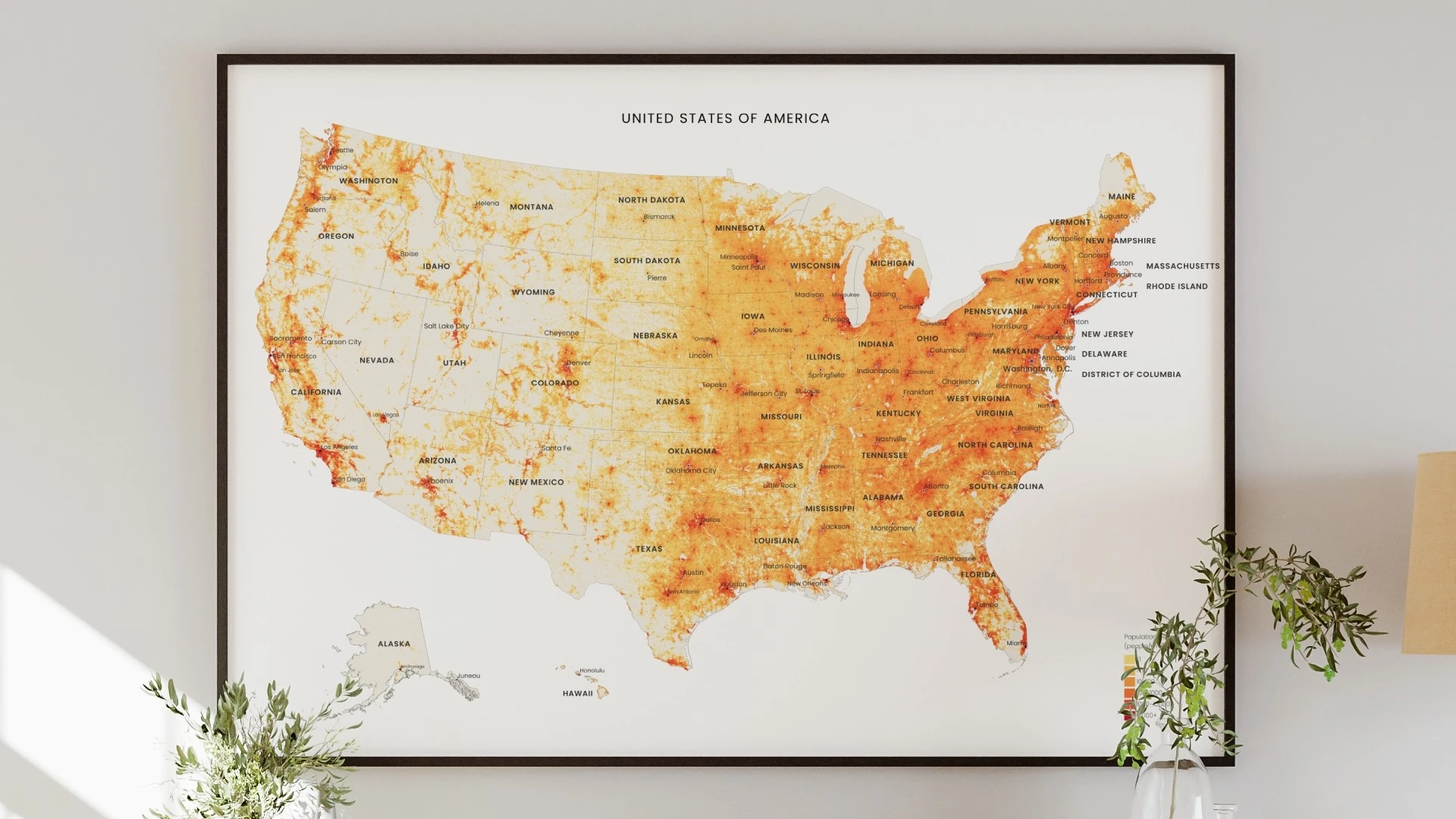 Minimalist United States Population Density Map Printable PDF JPG Minimalist United States Population Density Map Printable Pdf Jpg.webp