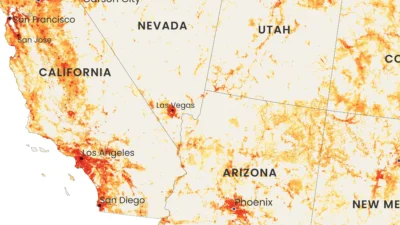 Minimalist United States Population Density Map Printable | PDF & JPG | Multiple Sizes