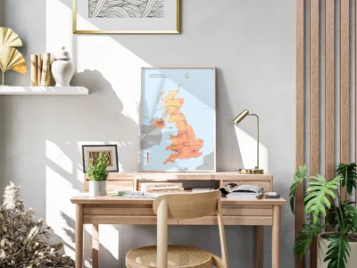 United Kingdom Population Density Map Printable | High-Resolution UK Population Distribution Map