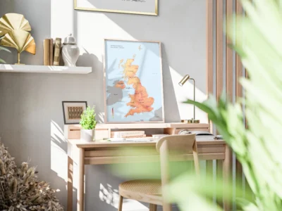 United Kingdom Population Density Map Printable | High-Resolution UK Population Distribution Map