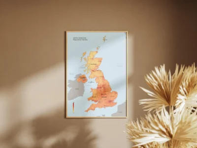 United Kingdom Population Density Map Printable | High-Resolution UK Population Distribution Map