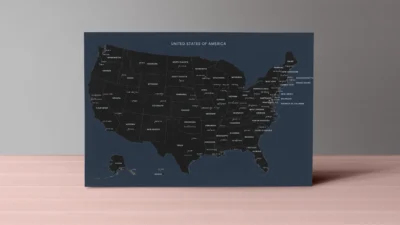 united-states-black-minimal-political-map-printable-states-capitals-cities-paper United States Black Minimal Political Map Printable, States, Capitals, Cities, Modern Wall Art