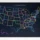 United States Neon Political Map Printable, States, Capitals, Cities, Dark Mode Glow Wall Art