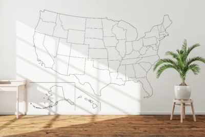 USA Blank Outline Map Printable Bundle | 10 United States Outline Styles | State Borders | PDF & JPG