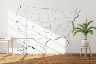 USA Blank Outline Map Printable Bundle | 10 United States Outline Styles | State Borders | PDF & JPG