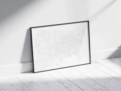 USA Counties Map Printable (Blank & Labeled) | United States County Map PDF & JPG