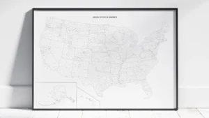 USA Counties Map Printable (Blank & Labeled) | United States County Map PDF & JPG
