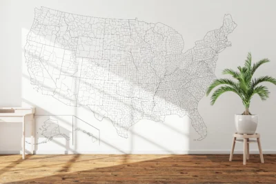 USA County Map Printable | All Counties Outline Map with State Borders | PDF PNG JPG