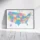 United States Minimal Political Map Printable, States Capitals Cities, Clean Wall Art