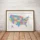 United States Minimal Political Map Printable, States Capitals Cities, Clean Wall Art