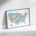United States Political Map Printable with Highlighted Borders, States, Capitals, Cities, Colorful Wall Art Poster