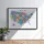 United States Political Map Printable with Highlighted Borders, States, Capitals, Cities, Colorful Wall Art Poster