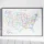 USA Political Outline Map Printable, Minimalist States Map with Glow Borders, Capitals & Major Cities
