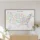 USA Political Outline Map Printable, Minimalist States Map with Glow Borders, Capitals & Major Cities