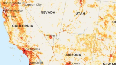 USA Population Density Map Printable with States, Capitals and Cities (High-Resolution PDF JPG)