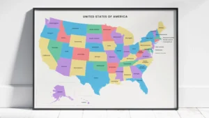 USA States Map Printable, 50 States Blank & Labeled, Color & Outline Map