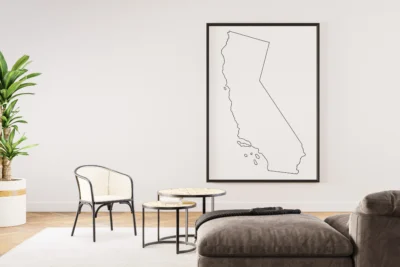 California Blank Outline Map Printable, JPG PDF PNG