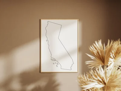 California Blank Outline Map Printable, JPG PDF PNG