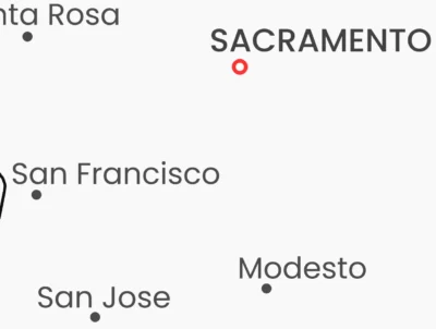 California Cities Map Printable, Labeled Cities Map, Light & Dark Styles