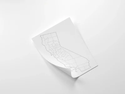 California County Map Printable, Blank & Labeled, Geography Worksheet