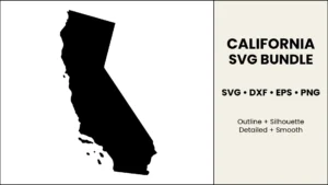 California SVG Bundle, State Cut Files, SVG DXF EPS PNG