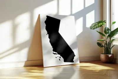 California SVG Cut File, State Silhouette, DXF EPS PNG Vector Files, for Cricut & Silhouette