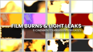 Film Burns & Light Leaks Pack for DaVinci Resolve | 6 Cinematic Transitions