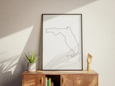 Florida Blank Outline Map Printable, JPG PDF PNG