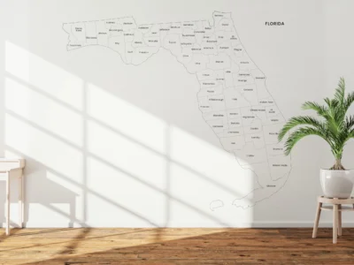 florida-counties-map-printable-light-wall Florida Counties Map Printable, Labeled County Map, Light & Dark Styles