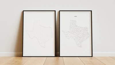 texas-counties-map-printable-blank-labeled-frame Texas County Map Printable Blank & Labeled, Texas Counties Map PDF JPG, Geography Worksheet for Classroom & Homeschool