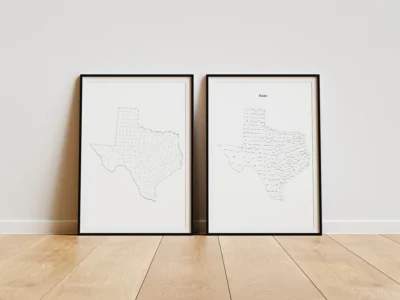 Texas Counties Map Printable, Blank & Labeled, Geography Worksheet