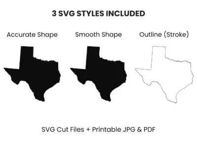 texas-outline-svg-blank-map-cut-file Texas Outline SVG, Blank Map Printable, Texas Silhouette, SVG PDF JPG Download