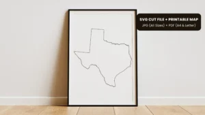 Texas Outline SVG, Blank Map Printable, Texas Silhouette, SVG PDF JPG Download