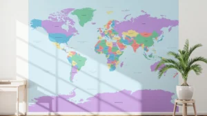 World Political Map Printable Poster | Countries, Capitals & Major Cities