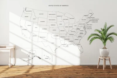 Blank USA Map Printable – State Outlines with Blank & Labeled Versions