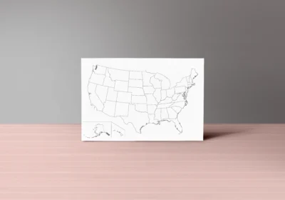 Blank USA Map Printable – State Outlines with Blank & Labeled Versions