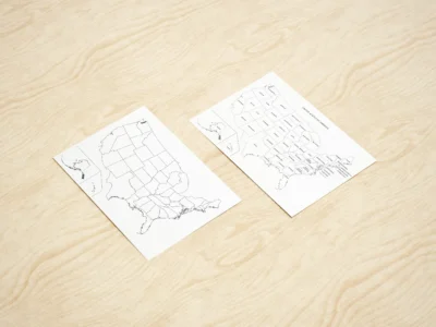Blank USA Map Printable – State Outlines with Blank & Labeled Versions