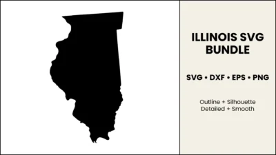 Illinois SVG Bundle, Cut Files for Cricut & Silhouette, DXF EPS PNG