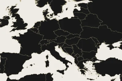 Minimalist World Map Printable (5 Color Variants) | Modern Wall Art Poster | Country Borders