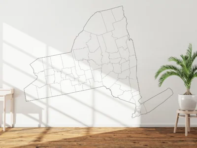 New York Counties Map Printable, Blank & Labeled