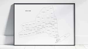 New York Counties Map Printable, Blank & Labeled