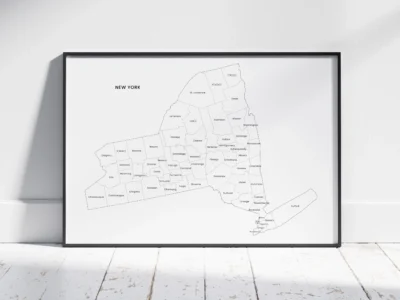 New York Counties Map Printable, Blank & Labeled