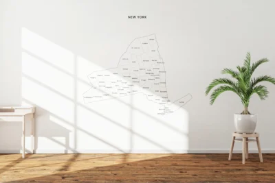 New York County Map Printable, Blank & Labeled, Geography Worksheet