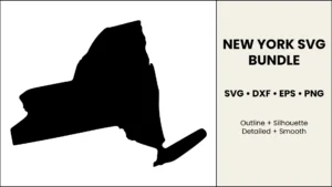 New York SVG Bundle: Outline & Silhouette Cut Files for Cricut & Silhouette, DXF EPS PNG