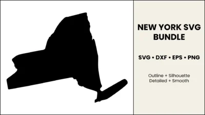 New York SVG Bundle: Outline & Silhouette Cut Files for Cricut & Silhouette, DXF EPS PNG