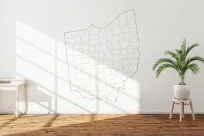 Ohio Counties Map Printable, Blank & Labeled, Geography Worksheet